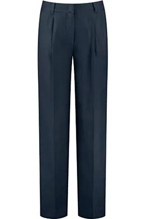 Gerry Weber Damen Hose Wide Leg aus reinem Leinen unifarben reguläre Länge 36