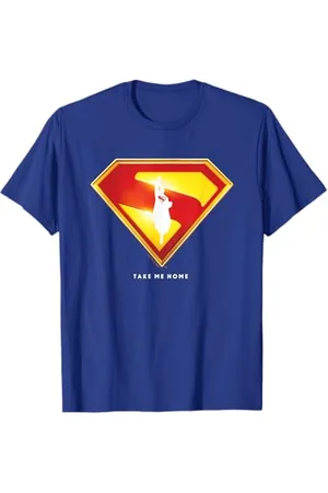 Superman (2025 Movie) Take Me Home Shield T-Shirt - - Unisex Erwachsene - Unisex Kinder - Comic-Fans - Kurzarm - T-Shirt - - S