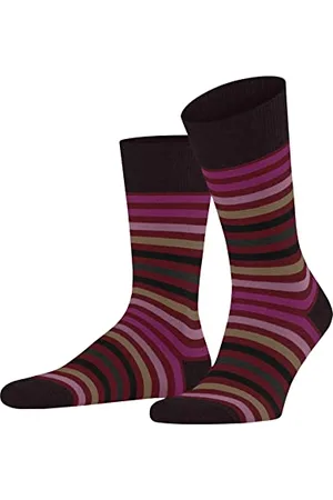 Falke Herren Socken Tinted Stripe M So Wolle Baumwolle gemustert 1 Paar, , 43-46