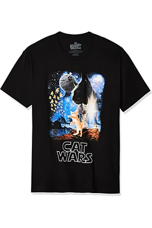 Goodie Two Sleeves Unisex-Erwachsene Humor Cat Wars Type T-Shirt, , Klein