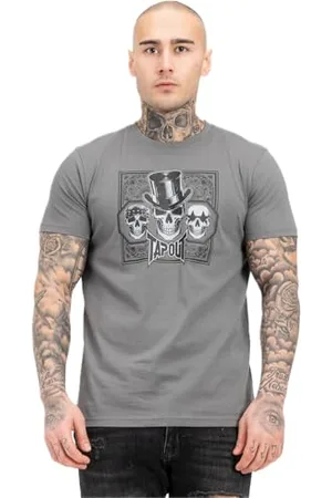 Tapout Herren T-Shirt Normale Passform Skull Tee M