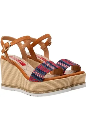 Replay Damen Keilabsatzschuhe mit Riemen, Schwarz (Black 003), 39