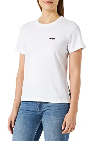 Schott NYC Damen Tssmalllogw T-Shirt, , M
