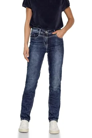 CECIL Damen Style Toronto Straight 1-Knopf 59 Jeans Slim Fit, , 29W / 30L