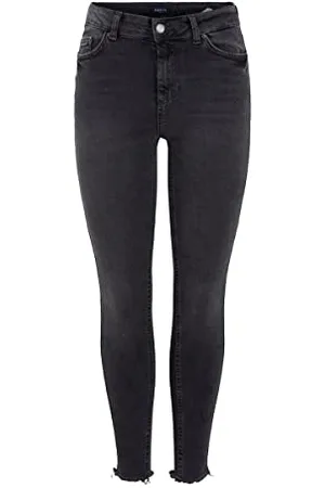 Pieces® Damen Skinny Skinny Jeans PCFIVE DELLY B227 MW SKN CR JNS LGR/NOOS 17087092, Gr. W26 (Herstellergröße: XS)