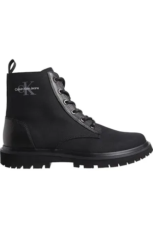 Calvin Klein Herren Mid Boot Stiefel zum Schnüren, Schwarz (Triple Black), 43