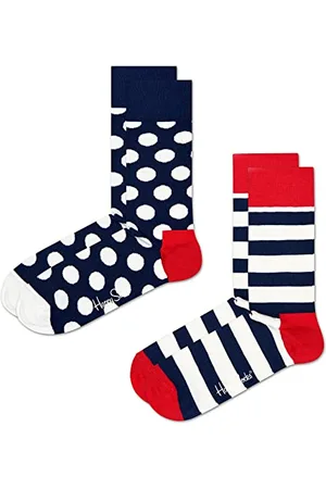 Happy Socks Farbenfrohe und fröhliche Socken 2-Pack Classic Big Dot Socks Größe 36-40