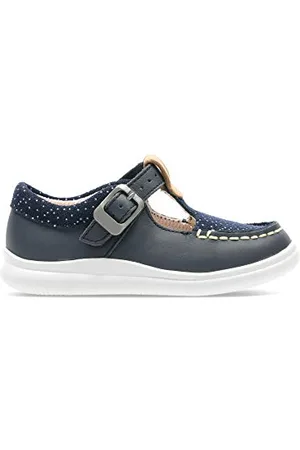 Clarks Mädchen Cloud Rosa T Geschlossene Ballerinas, Blau (Navy Leather Navy Leather), 18.5 EU