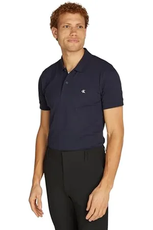 Calvin Klein Herren Poloshirt Kurzarm Ck Embro Badge Polo Slim Fit, ,XS