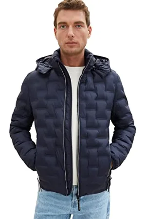 TOM TAILOR Herren 1038666 Hybrid Steppjacke mit Kapuze, 10668-sky Captain Blue, M
