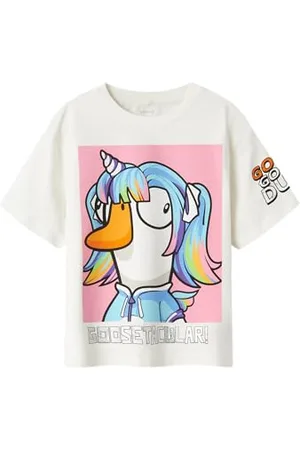 NAME IT Mädchen Nkfasnne Gooseduck Nreg Top Box Bfu T-Shirt, , 122-128 EU