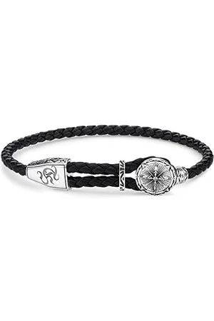 Thomas Sabo Herren Armband Kompass Leder 925 Sterling A1860-682-11-L25v
