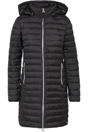QS by s.Oliver Lange Steppjacke mit Abnehmbarer Kapuze Black 34