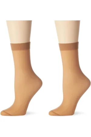 Nur Die Söckchen 30 DEN semi-blickdichte transparente Nylon Socken mit Komfortbund unsichtbar matte Optik Damen