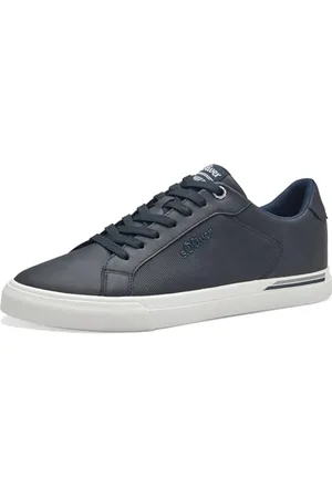 QS by s.Oliver Herren Sneaker flach Zeitlos Bequem, Blau , 45 EU