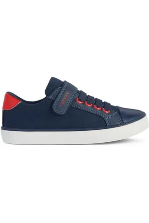Geox J GISLI Boy B Sneaker, Navy/RED, 34 EU