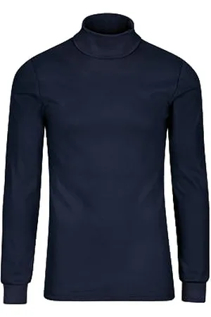 Trigema Herren 685010 Langarmshirt, Blau , L EU