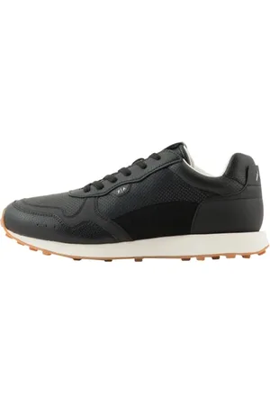 Armani Exchange Herren Serg, Openwork, on Tone Laces Sneaker, Black, 39 EU