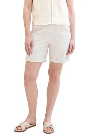 TOM TAILOR Damen Chino Bermuda Shorts , delicate beige white stripe, 32