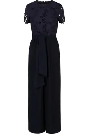Apart APART Hochzeitsoverall mit Spitze im Materialmix aus Spitze und Chiffon, , 38