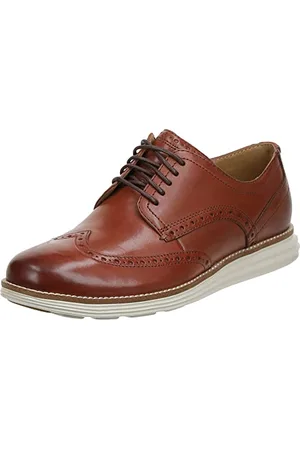 Cole Haan Herren Original Grand Shortwing Sneakers Oxfords Breit, Braun (Woodbury/Ivory Tan), 40 EU