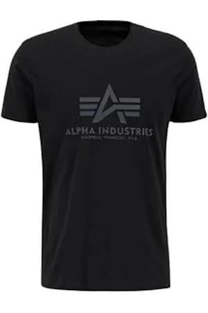 Alpha Industries Herren Basic T Rainbow Ref T-Shirt, Black, M