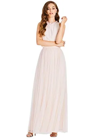 Little Mistress Damen Samantha Maxi Dress with Frill Kleid, , 34 (Herstellergröße: 8)