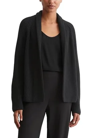 Marc O’ Polo Marc OߴPolo Damen Cardigan aus Bio-Baumwolle mit Schalkragen, Schwarz (Black), XS