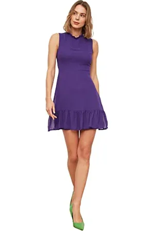 Trendyol Damen Rüschenkleid Dress, , 42 EU