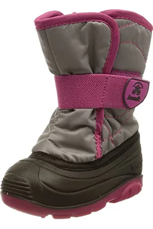 Kamik Jungen Mädchen SNOWBUG3 Winterstiefel, Grey/PINK, 25 EU