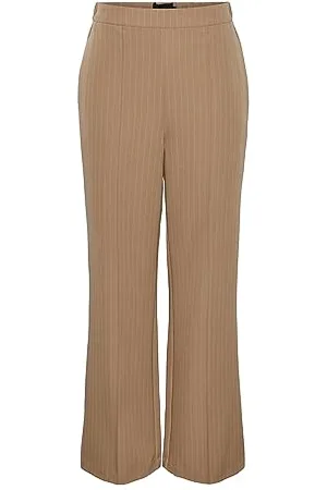 Pieces® Bossy Wide Leg Fit High Waist Pants L