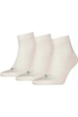 PUMA Unisex Quarter Sock, Oatmeal, 43/46 (3er Pack)