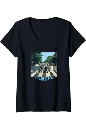 The Beatles Damen Die Beatles Abbey Road T-Shirt mit V-Ausschnitt