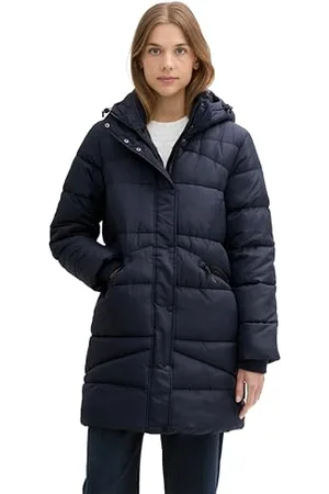 TOM TAILOR Damen Puffer Parka mit Abnehmbarer Kapuze, , S