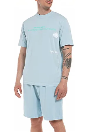 Replay Herren M6591 T-Shirt, 109 Aegean Sky, S