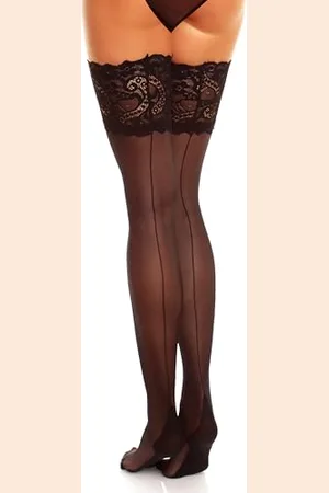 Glamory Damen Halterlose Naht-Strümpfe Couture 20 DEN, , XXX-Large (Herstellergröße: 3XL-(56-58))
