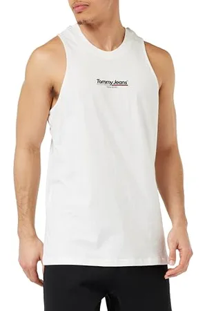 Tommy Hilfiger Herren Tank Top mit Logo, (White), 3XL