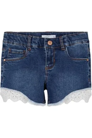 NAME IT Mädchen Nkfsalli Slim Dnm Shorts 5372-ha Noos, , 110