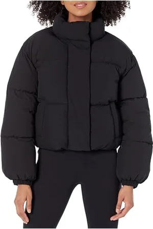 Amazon Damen Kurze Steppjacke Mit Durchgehendem Reißverschluss (Aus Mattem Oder Sherpa Fleece, Gesteppt), , M