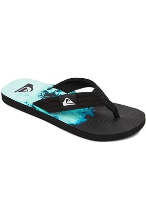 Quiksilver Herren Molokai Layback Sandale, Black/Green/Blue, 32 EU