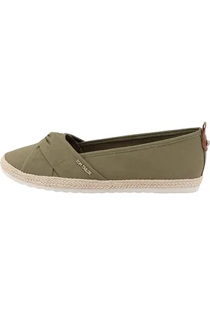 TOM TAILOR Damen 7490090004 Flacher Slipper, Green, 38 EU