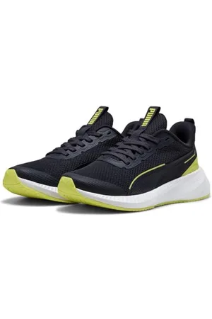 PUMA Flyer LITE 3 JR Sneaker, New Navy-Lemon Sherbert White, 38.5 EU