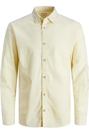 JACK & JONES Herren Hemd Comfort Fit Jjesummer Linen Shirt Ls Sn 12248384, ,L