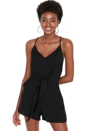 Trendyol Damen Frauen Plain Woven Jumpsuit Overalls, , 38