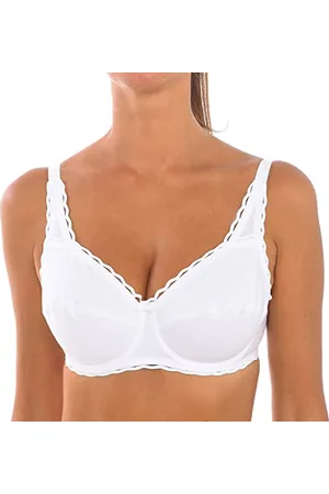 Playtex Bra Woman Classic Organic Cotton Support Underwire Bra x1, White, 90C