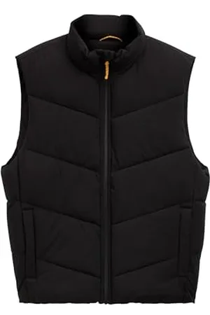 TOM TAILOR Herren 1042106 Puffer Weste mit Stehkragen, 29999-Black, S