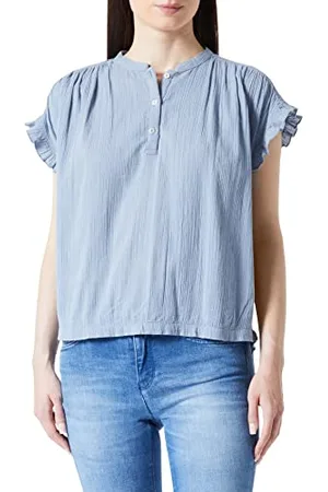 Mustang Damen Style ELSA Ruffle Blouse Bluse, , 42