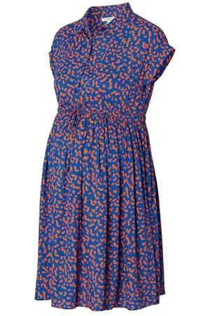 ESPRIT Damen Dress Woven Nursing Short Sleeve Allover Print Kleid, Electric Blue-441, Small