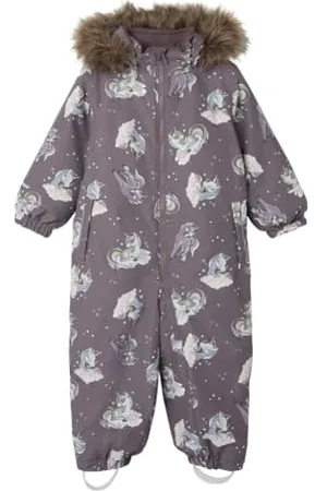 NAME IT Mädchen NMFSNOW10 Suit AOP FO NOOS Schneeanzug, , 104