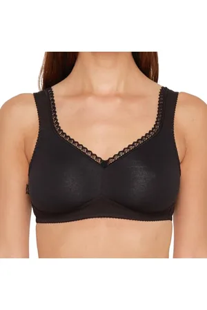 Susa Baumwoll BH Damen ohne Bügel Organic Cotton, Damen-BHs mit vorgeformten Cups, Optimaler Halt, Gepolsterte Träger